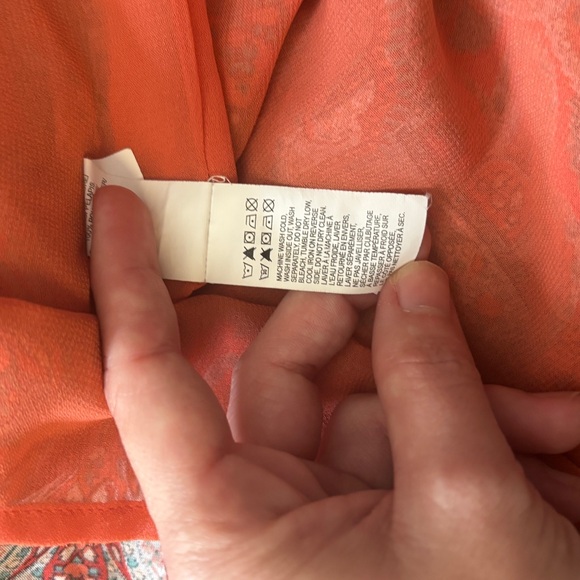 Lucky Brand Vibrant Orange Paisley Dress - Picture 5 of 8